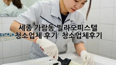 세종 가람동 빌라/오피스텔 청소업체 후기 🏡✨ #청소업체후기